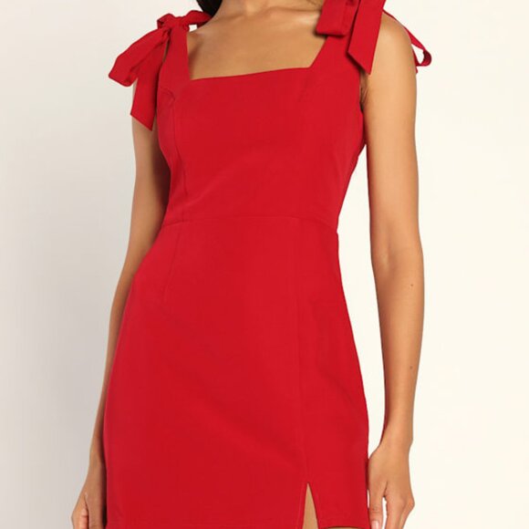 Lulus Your Sweetie Wine Red Tie-strap Mini Dress - Size XS - Picture 1 of 1
